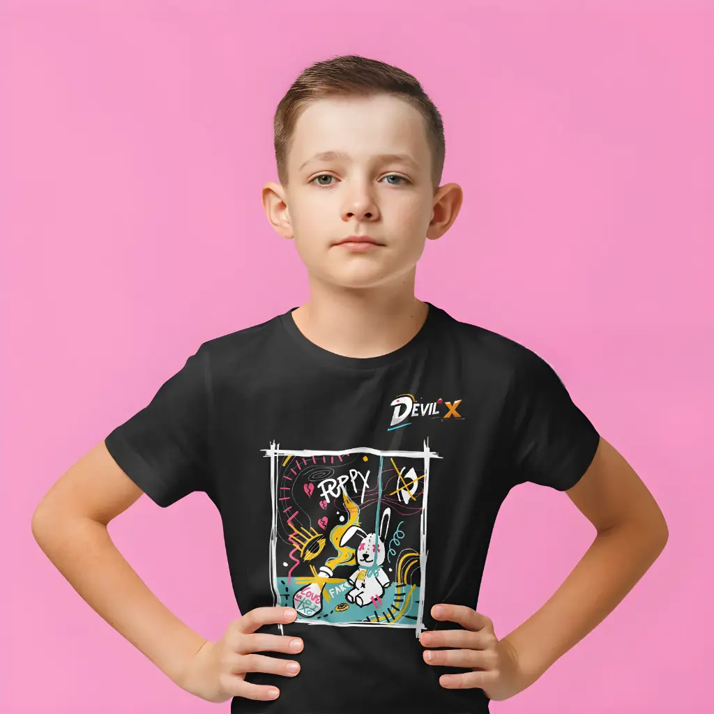 crazy black t shirt  (S)