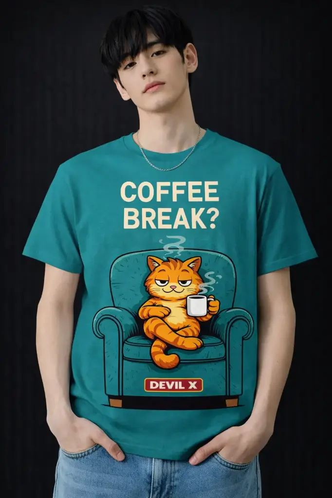Coffee Cat Classic Crew T-Shirt