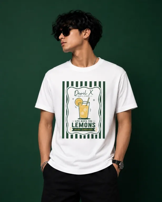 Lemonade Theory White Regular Fit T-Shirt (S)