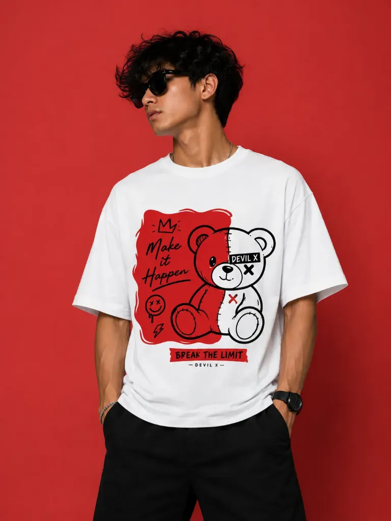 Crimson Cub White Regular Fit T-Shirt (S)