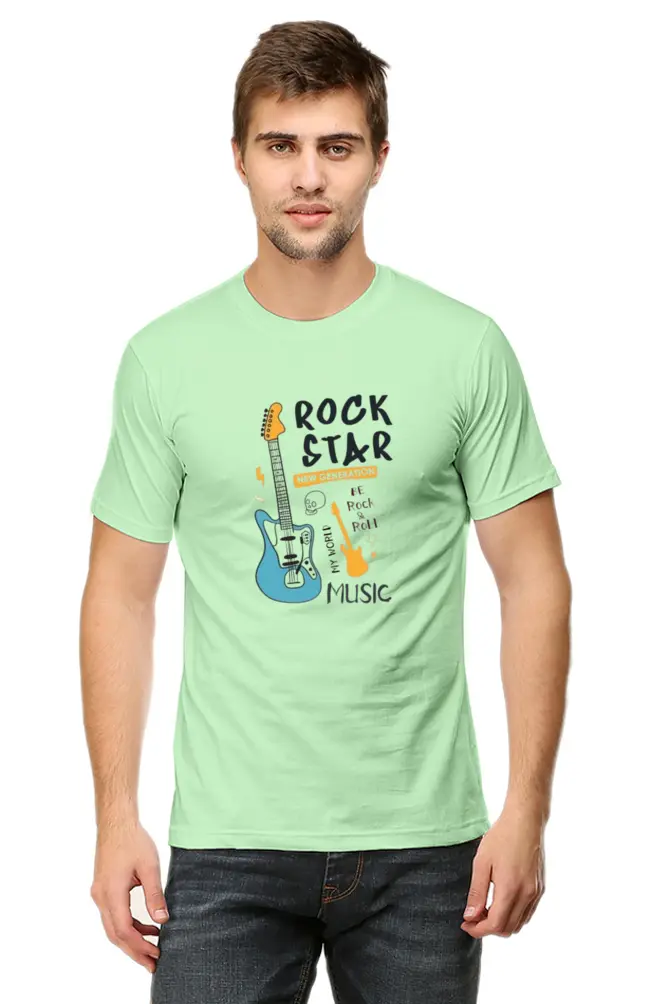 Rock Star T shirt(Light Green)