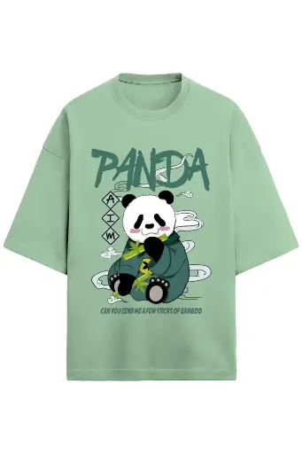 girls PANDA oversized t shirt