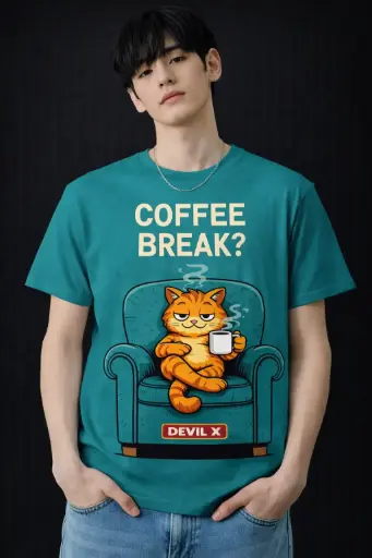 Coffee Cat Classic Crew T-Shirt